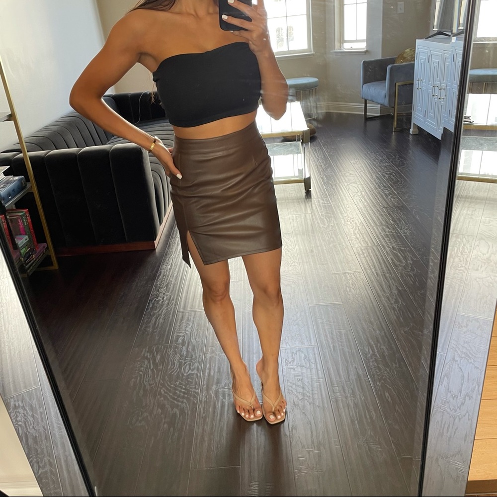 Brown Mini Skirt
